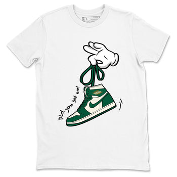 Sneaker Threads – Sneaker Tees To Match Air Jordan 1 Pro Green – Cartoon Hands Graphic Tee White 2. Perfect for Jordan releases 2025 colorways.