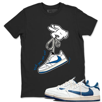 Sneaker match tees – Sneaker Tees To Match Air Jordan 1 Travis Scott Fragment Shoes – Cartoon Hands Tee Black 1