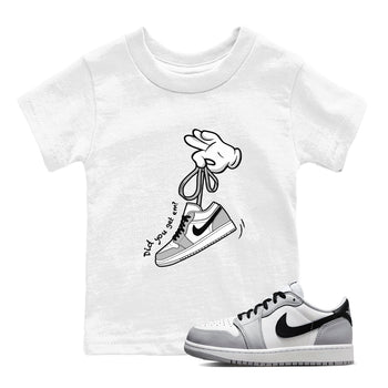 1s Wolf Grey shirts to match jordans Cartoon Hands sneaker match tees Air Jordan 1 Wolf Grey SNRT Sneaker Tees streetwear brand Baby and Youth White 1 cotton tee