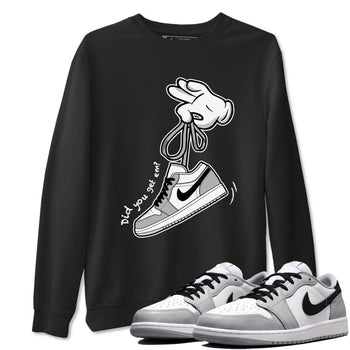 1s Wolf Grey shirts to match jordans Cartoon Hands sneaker match tees Air Jordan 1 Wolf Grey SNRT Sneaker Tees streetwear brand Black 1 unisex cotton tee