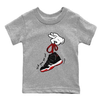 11s Bred Velvet shirts to match jordans Cartoon Hands sneaker match tees Air Jordan 11 Retro Bred Velvet match shoes to clothes SNRT Sneaker Tees Youth Baby Heather Grey 2 tee
