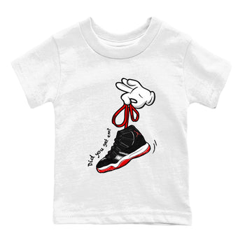 11s Bred Velvet shirts to match jordans Cartoon Hands sneaker match tees Air Jordan 11 Retro Bred Velvet match shoes to clothes SNRT Sneaker Tees Youth Baby White 2 tee