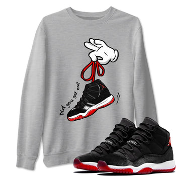 11s Bred Velvet shirts to match jordans Cartoon Hands sneaker match tees Air Jordan 11 Retro Bred Velvet match shoes to clothes SNRT Sneaker Tees unisex cotton Heather Grey 1 shirts