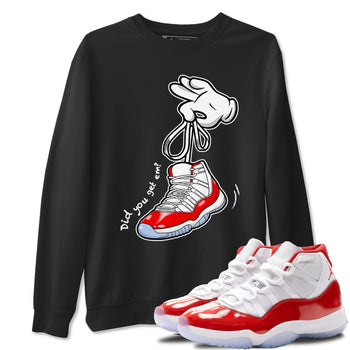 11s Cherry shirts to match jordans Cartoon Hands sneaker match tees Air Jordan 11 Retro Cherry match shoes to clothes SNRT Sneaker Tees unisex cotton Black 1 shirts