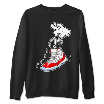 11s Cherry shirts to match jordans Cartoon Hands sneaker match tees Air Jordan 11 Retro Cherry match shoes to clothes SNRT Sneaker Tees unisex cotton Black 2 shirts