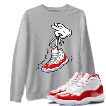 11s Cherry shirts to match jordans Cartoon Hands sneaker match tees Air Jordan 11 Retro Cherry match shoes to clothes SNRT Sneaker Tees unisex cotton Heather Grey 1 shirts