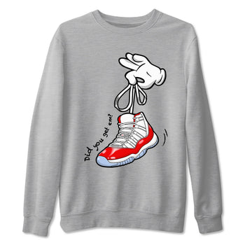 11s Cherry shirts to match jordans Cartoon Hands sneaker match tees Air Jordan 11 Retro Cherry match shoes to clothes SNRT Sneaker Tees unisex cotton Heather Grey 2 shirts