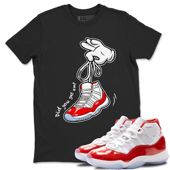 11s Cherry shirts to match jordans Cartoon Hands sneaker match tees Air Jordan 11 Retro Cherry match shoes to clothes SNRT Sneaker Tees unisex cotton Black 1 shirts