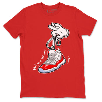 11s Cherry shirts to match jordans Cartoon Hands sneaker match tees Air Jordan 11 Retro Cherry match shoes to clothes SNRT Sneaker Tees unisex cotton Red 2 shirts
