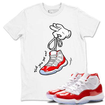 11s Cherry shirts to match jordans Cartoon Hands sneaker match tees Air Jordan 11 Retro Cherry match shoes to clothes SNRT Sneaker Tees unisex cotton White 1 shirts