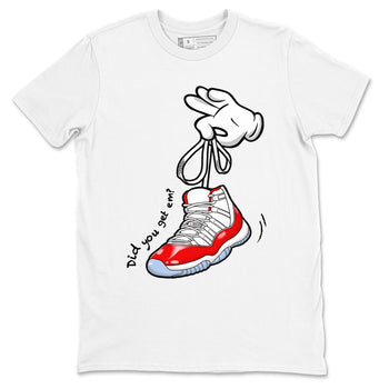 11s Cherry shirts to match jordans Cartoon Hands sneaker match tees Air Jordan 11 Retro Cherry match shoes to clothes SNRT Sneaker Tees unisex cotton White 2 shirts