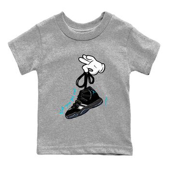 Sneaker Threads – Sneaker Tees To Match Air Jordan 11 Retro Gamma – Cartoon Hands Youth Graphic Tee Heather Grey 2. Perfect for Jordan releases 2025 colorways.