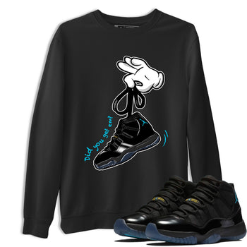 Sneaker Threads – Sneaker Tees To Match Air Jordan 11 Retro Gamma – Cartoon Hands Graphic Tee Black 1. Perfect for Jordan releases 2025 colorways.