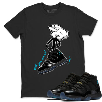 Sneaker Threads – Sneaker Tees To Match Air Jordan 11 Retro Gamma – Cartoon Hands Graphic Tee Black 1. Perfect for Jordan releases 2025 colorways.