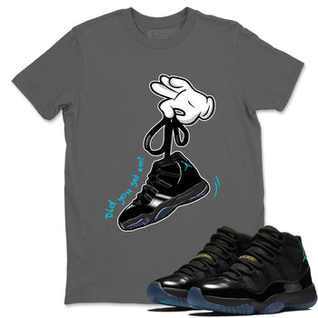 Sneaker Threads – Sneaker Tees To Match Air Jordan 11 Retro Gamma – Cartoon Hands Graphic Tee Cool Grey 1. Perfect for Jordan releases 2025 colorways.