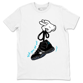 Sneaker Threads – Sneaker Tees To Match Air Jordan 11 Retro Gamma – Cartoon Hands Graphic Tee White 2. Perfect for Jordan releases 2025 colorways.