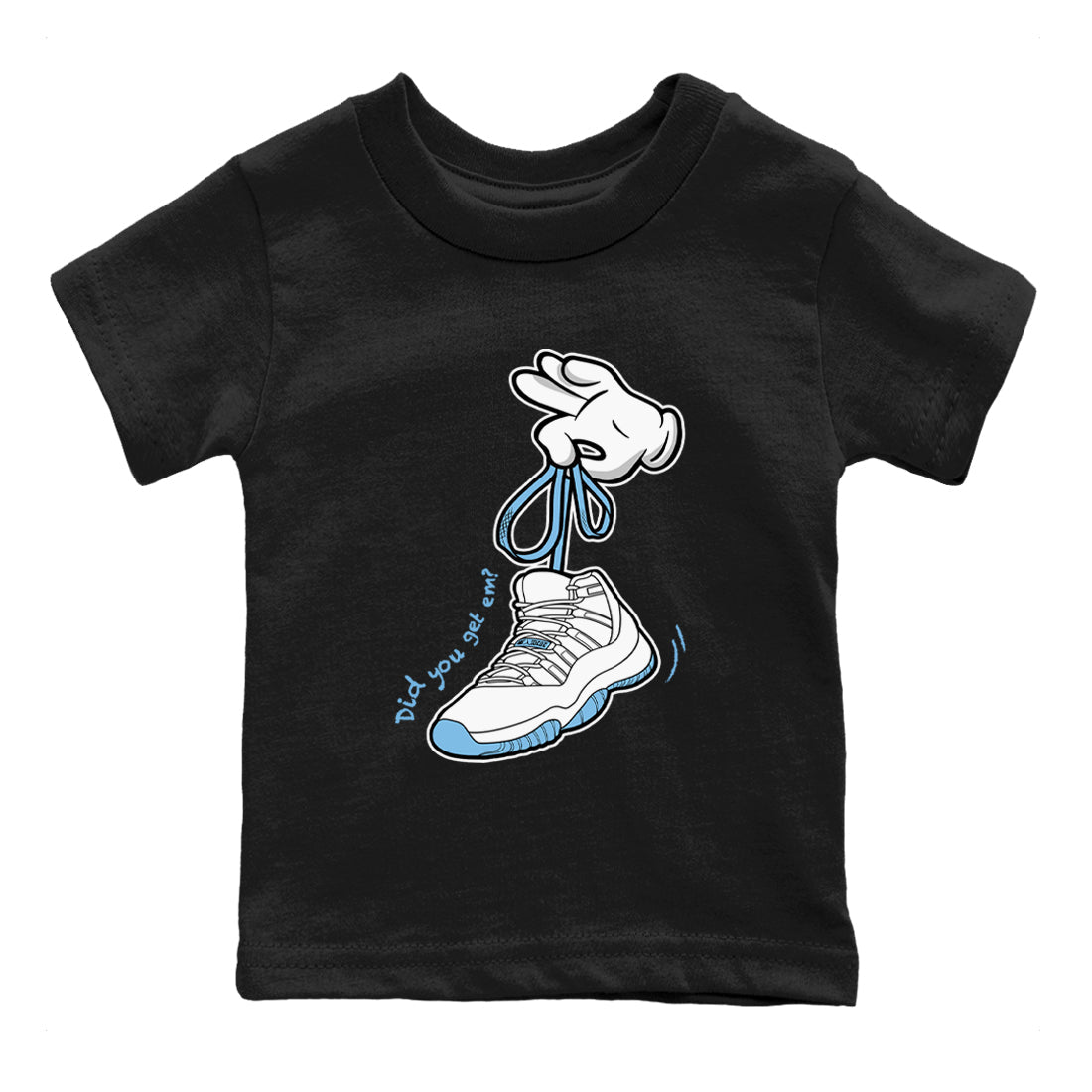 AJ11 Retro Legend Blue shirts to match jordans Cartoon Hands best t shirts to wear with jordans 11s Legend Blue match shoes to clothes SNRT Sneaker Tees Youth Baby Black 2 tee
