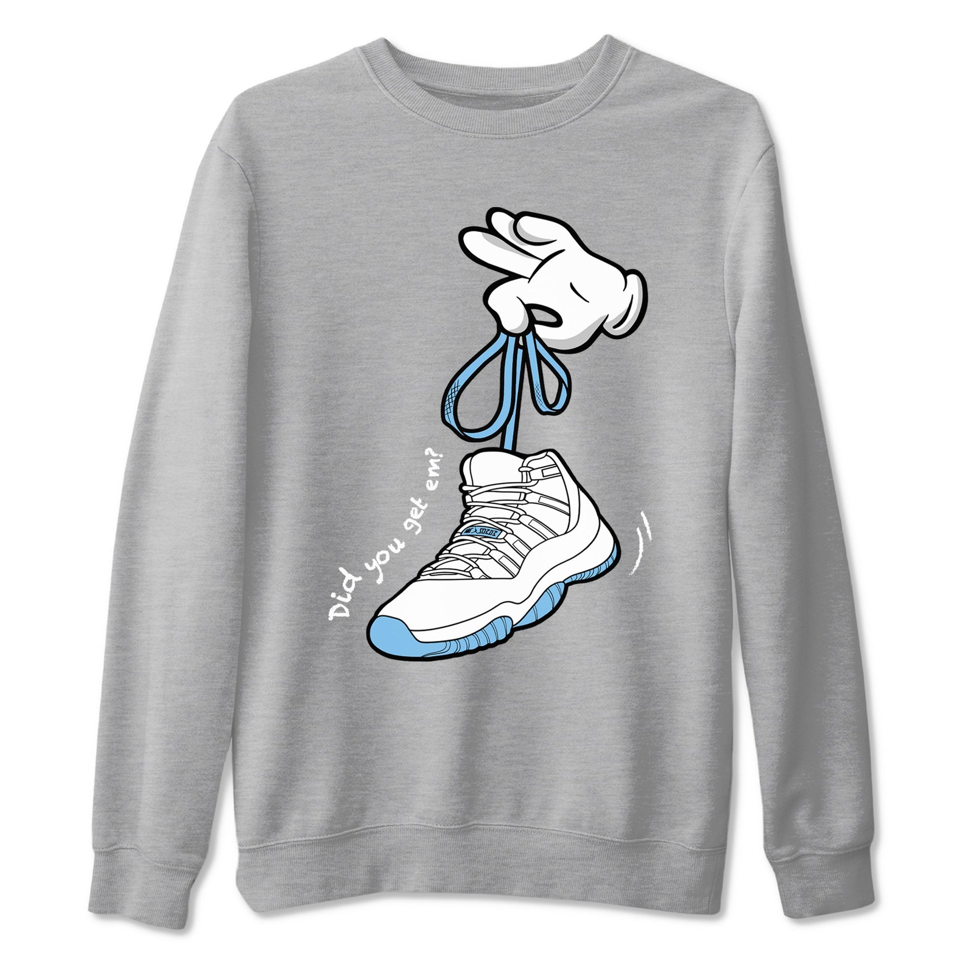 AJ11 Retro Legend Blue shirts to match jordans Cartoon Hands best t shirts to wear with jordans 11s Legend Blue match shoes to clothes SNRT Sneaker Tees unisex cotton Heather Grey 2 shirts