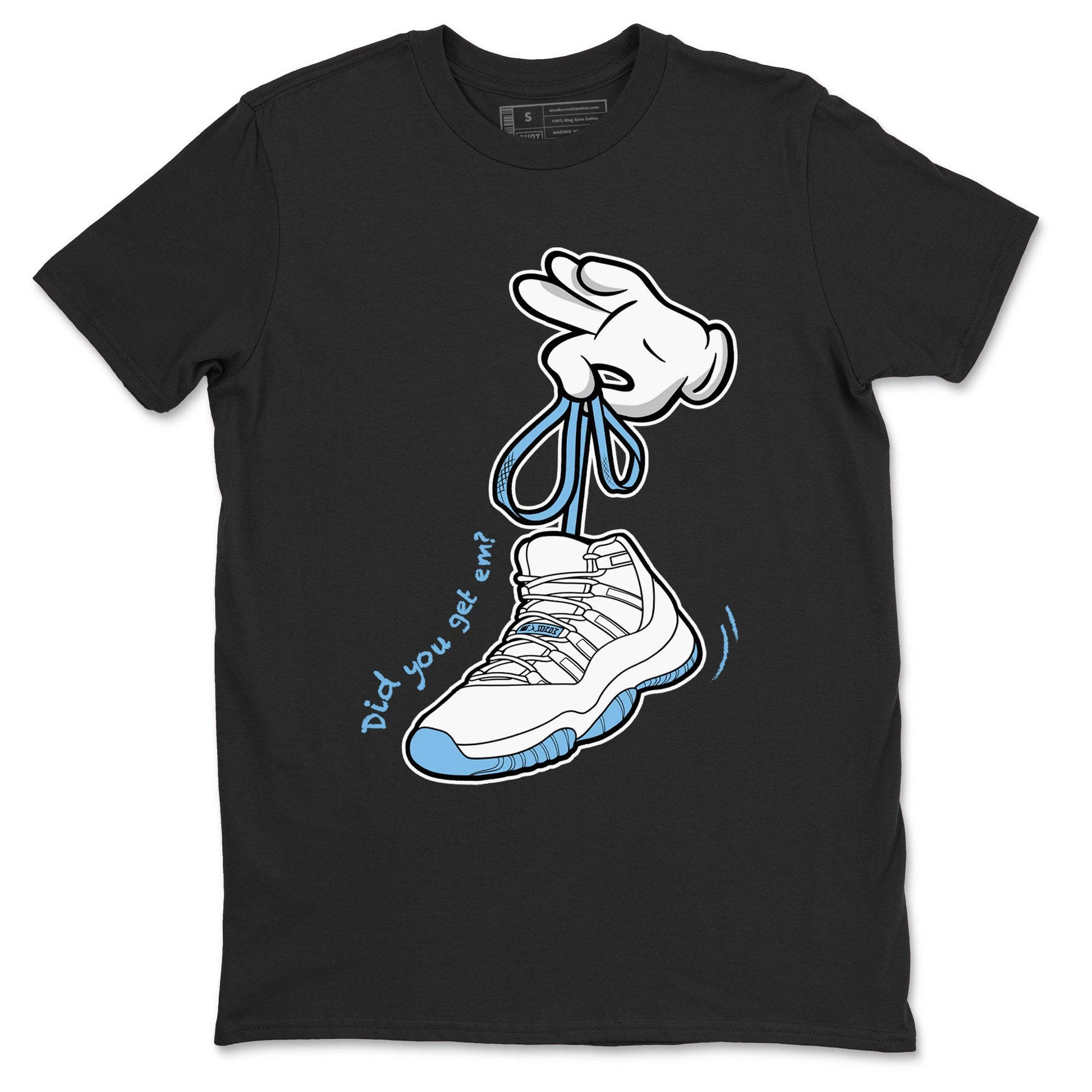 AJ11 Retro Legend Blue shirts to match jordans Cartoon Hands best t shirts to wear with jordans 11s Legend Blue match shoes to clothes SNRT Sneaker Tees unisex cotton Black 2 shirts