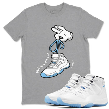 AJ11 Retro Legend Blue shirts to match jordans Cartoon Hands best t shirts to wear with jordans 11s Legend Blue match shoes to clothes SNRT Sneaker Tees unisex cotton Heather Grey 1 shirts