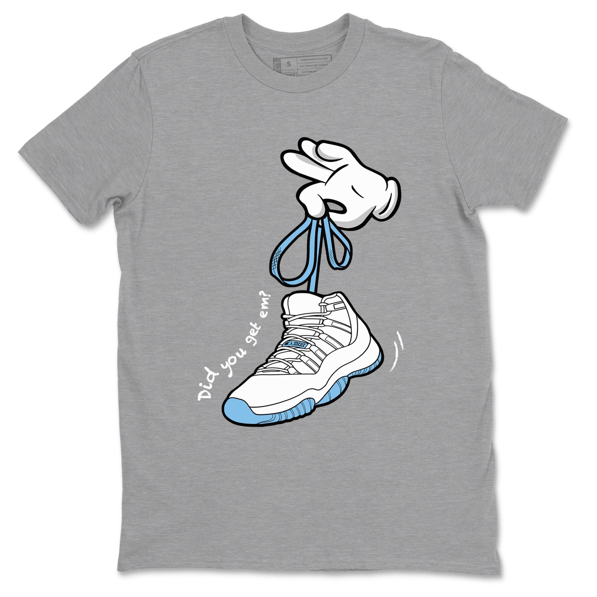 AJ11 Retro Legend Blue shirts to match jordans Cartoon Hands best t shirts to wear with jordans 11s Legend Blue match shoes to clothes SNRT Sneaker Tees unisex cotton Heather Grey 2 shirts
