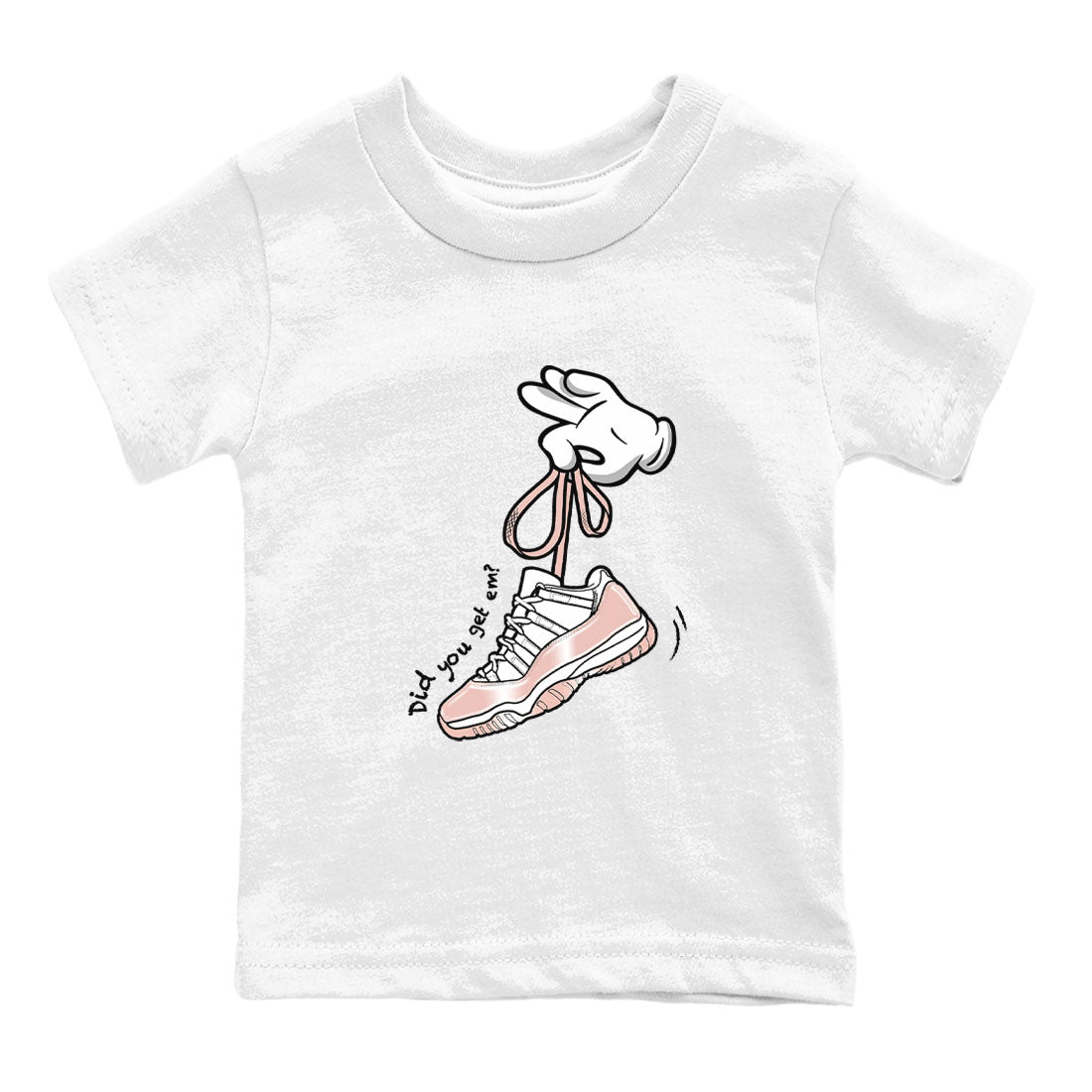 11s Legend Pink shirts to match jordans Cartoon Hands sneaker match tees Air Jordan 11 Legend Pink SNRT Sneaker Tees streetwear brand Baby and Youth White 2 cotton tee
