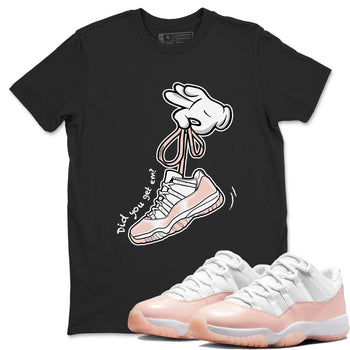 11s Legend Pink shirts to match jordans Cartoon Hands sneaker match tees Air Jordan 11 Legend Pink SNRT Sneaker Tees streetwear brand Black 1 unisex cotton tee