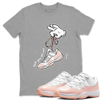 11s Legend Pink shirts to match jordans Cartoon Hands sneaker match tees Air Jordan 11 Legend Pink SNRT Sneaker Tees streetwear brand Heather Grey 1 unisex cotton tee
