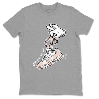 11s Legend Pink shirts to match jordans Cartoon Hands sneaker match tees Air Jordan 11 Legend Pink SNRT Sneaker Tees streetwear brand Heather Grey 2 unisex cotton tee