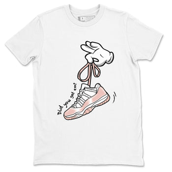11s Legend Pink shirts to match jordans Cartoon Hands sneaker match tees Air Jordan 11 Legend Pink SNRT Sneaker Tees streetwear brand White 2 unisex cotton tee