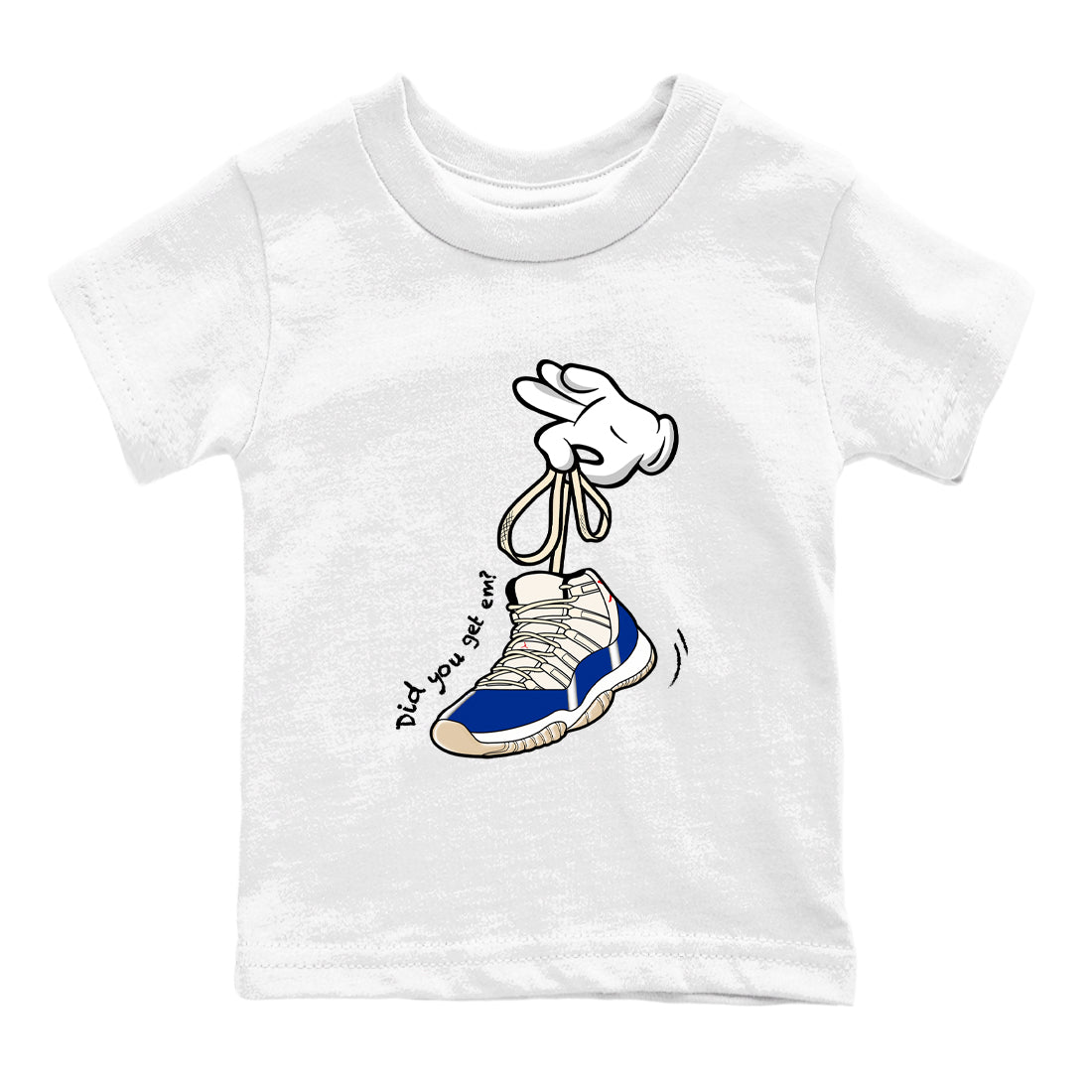 Sneaker Threads – Sneaker Tees To Match Air Jordan 11 Rare Air – Cartoon Hands Youth Graphic Tee White 2. Perfect for Jordan releases 2025 colorways.