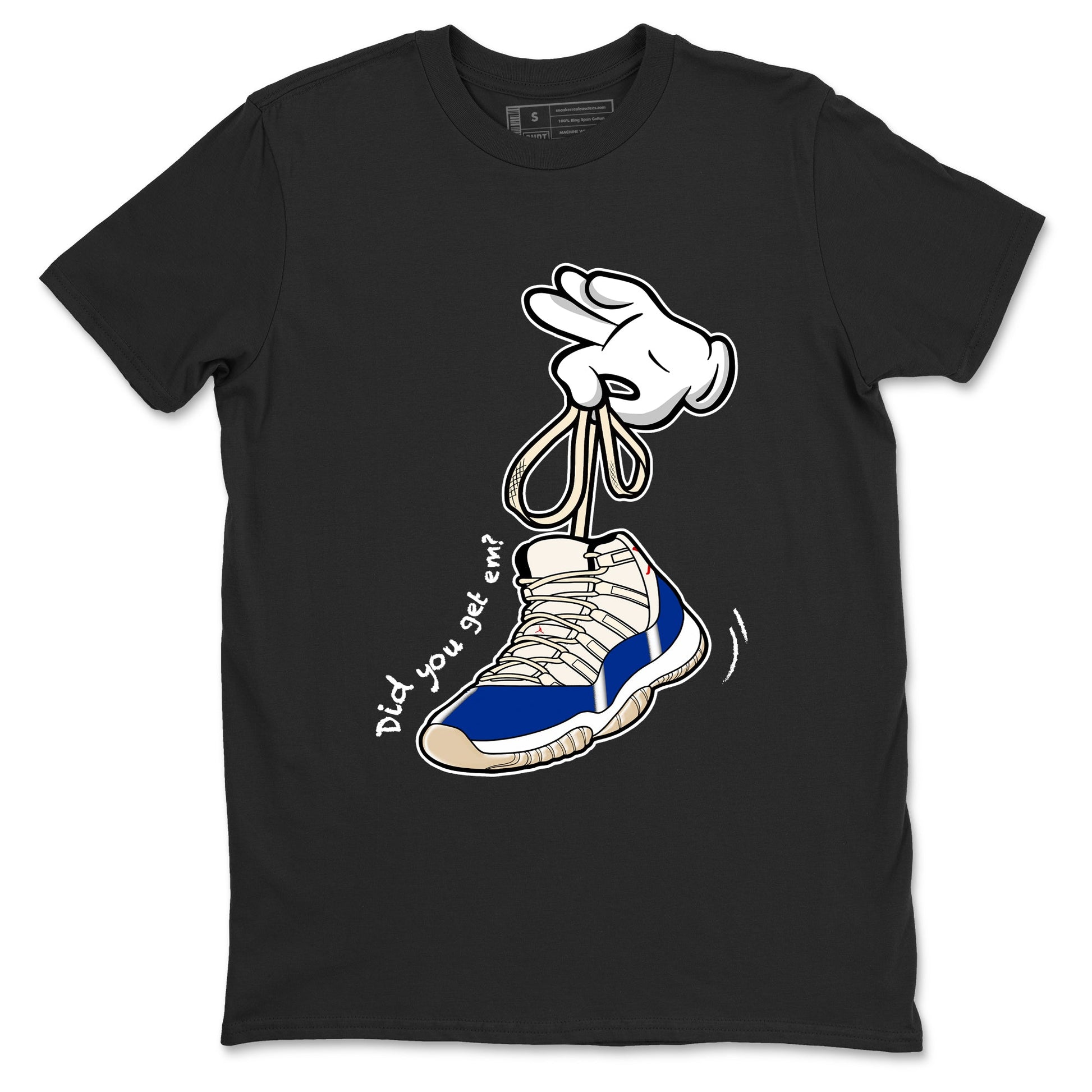 Sneaker Threads – Sneaker Tees To Match Air Jordan 11 Rare Air – Cartoon Hands Graphic Tee Black 2. Perfect for Jordan releases 2025 colorways.