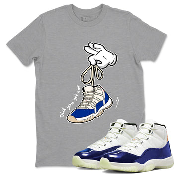 Sneaker Threads – Sneaker Tees To Match Air Jordan 11 Rare Air – Cartoon Hands Graphic Tee Heather Grey 1. Perfect for Jordan releases 2025 colorways.