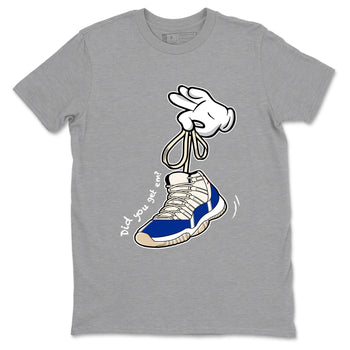 Sneaker Threads – Sneaker Tees To Match Air Jordan 11 Rare Air – Cartoon Hands Graphic Tee Heather Grey 2. Perfect for Jordan releases 2025 colorways.