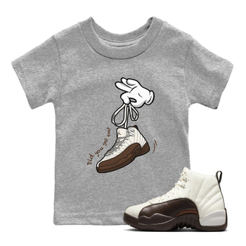 AJ12 Baroque Brown shirts to match jordans Cartoon Hands best t shirts to wear with jordans SoleFly x Jordan 12 Baroque Brown match shoes to clothes SNRT Sneaker Tees Youth Baby Heather Grey 1 tee