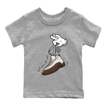 AJ12 Baroque Brown shirts to match jordans Cartoon Hands best t shirts to wear with jordans SoleFly x Jordan 12 Baroque Brown match shoes to clothes SNRT Sneaker Tees Youth Baby Heather Grey 2 tee