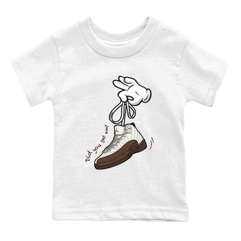 AJ12 Baroque Brown shirts to match jordans Cartoon Hands best t shirts to wear with jordans SoleFly x Jordan 12 Baroque Brown match shoes to clothes SNRT Sneaker Tees Youth Baby White 2 tee