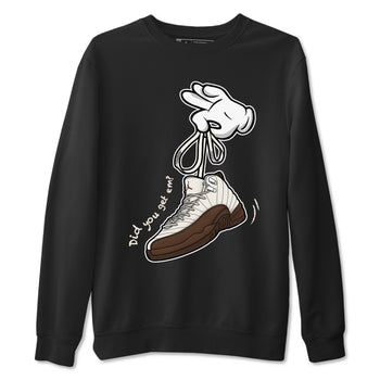 AJ12 Baroque Brown shirts to match jordans Cartoon Hands best t shirts to wear with jordans SoleFly x Jordan 12 Baroque Brown match shoes to clothes SNRT Sneaker Tees unisex cotton Black 2 shirts