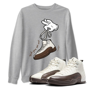 AJ12 Baroque Brown shirts to match jordans Cartoon Hands best t shirts to wear with jordans SoleFly x Jordan 12 Baroque Brown match shoes to clothes SNRT Sneaker Tees unisex cotton Heather Grey 1 shirts