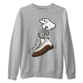 AJ12 Baroque Brown shirts to match jordans Cartoon Hands best t shirts to wear with jordans SoleFly x Jordan 12 Baroque Brown match shoes to clothes SNRT Sneaker Tees unisex cotton Heather Grey 2 shirts