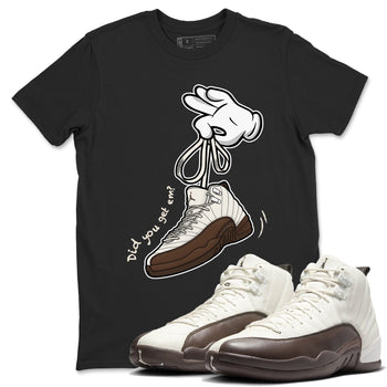 AJ12 Baroque Brown shirts to match jordans Cartoon Hands best t shirts to wear with jordans SoleFly x Jordan 12 Baroque Brown match shoes to clothes SNRT Sneaker Tees unisex cotton Black 1 shirts