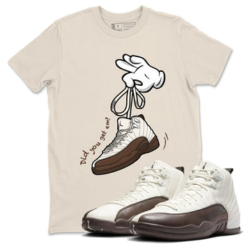 AJ12 Baroque Brown shirts to match jordans Cartoon Hands best t shirts to wear with jordans SoleFly x Jordan 12 Baroque Brown match shoes to clothes SNRT Sneaker Tees unisex cotton Natural 1 shirts