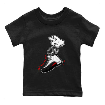 Air Jordan 12 Retro Taxi Flip shirts to match jordans Cartoon Hands sneaker match tees 12s Red Taxi SNRT sneaker release tees baby toddler Black 2 cotton Shirt