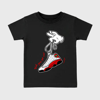 Best Sneakerfit for Sneakerheads Graphic Tees To Match Air Jordan 13 University Red Sneakers – Cartoon Hands Kids T-Shirt Black 2