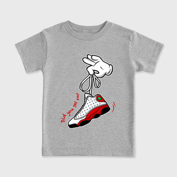 Best Sneakerfit for Sneakerheads Graphic Tees To Match Air Jordan 13 University Red Sneakers – Cartoon Hands Kids T-Shirt Heather Grey 2