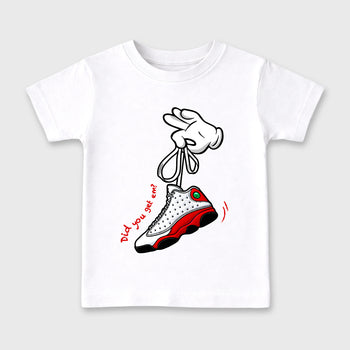 Best Sneakerfit for Sneakerheads Graphic Tees To Match Air Jordan 13 University Red Sneakers – Cartoon Hands Kids T-Shirt White 2