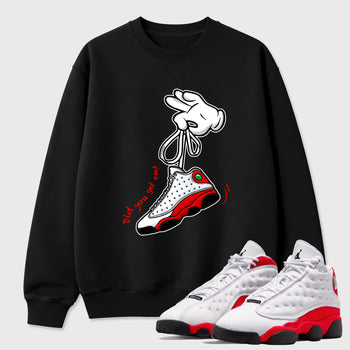 Cartoon Hands SNRT Sneaker Tees - Air Jordan 13 University Red - SNRT Sneaker T-shirts