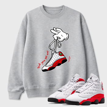 Cartoon Hands SNRT Sneaker Tees - Air Jordan 13 University Red - SNRT Sneaker T-shirts