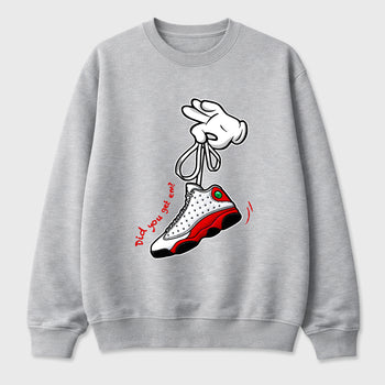Best Sneakerfit for Sneakerheads Graphic Tees To Match Air Jordan 13 University Red Sneakers – Cartoon Hands Tee Heather Grey 2