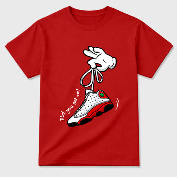 Best Sneakerfit for Sneakerheads Graphic Tees To Match Air Jordan 13 University Red Sneakers – Cartoon Hands Tee Red 2
